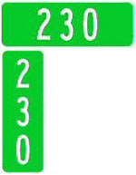12 X 4 vertical and horizontal 911 signs
