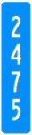 Vertical 18 X 4 911 sign