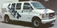 Passenger Side of Lettered Van